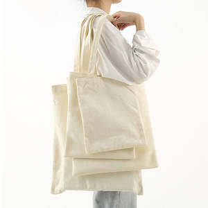 Bolsa de compras de lona con logotipo personalizado, ecológica, duradera, de algodón, con logotipo impreso a medida. - Product Image 6