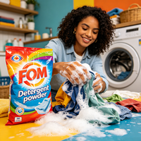 Fabricant de poudre à lessiver OEM ODM sous marque privée, savon haute densité, poudre nettoyante rapide pour vêtements, détergent solide pour le linge