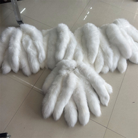 Queue de renard en fourrure naturelle de grande taille 50 cm, porte-clés, accessoire de décoration