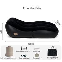 Canapé gonflable modulaire pliable et inclinable pour l'extérieur, avec oreiller, idéal pour la plage et les moments de détente