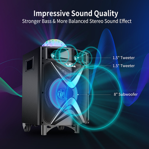 New Arrival VeGue VS-1088 <strong>Professional</strong> Chinese RGB <strong>Karaoke</strong> Speaker <strong>Machine</strong> with Mic and Bluetooth for Kids and Family - Product Image 6