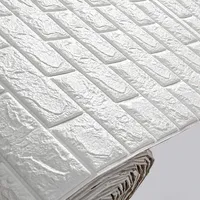 Vente chaude Fourniture d'usine Prix bas Rouleau de longue taille Emballage 3d Papier peint brique auto-adhésif pour mur
