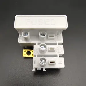 FTB 8 fuse terminal block with grounding plate Screwless BS Fused Terminal Wiring range 2.5 mm2 With BS-1362 ceramic fuse