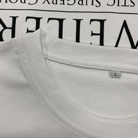 T-shirt d'été décontracté style streetwear avec logo brodé personnalisé, en coton respirant, couleur unie, coupe ample, surdimensionné, avec poche poitrine