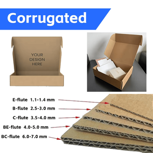 Caja de Embalaje de Cartón Corrugado Kraft Marrón Reciclable de Alta Calidad Personalizada, Cajas de Papel con Logotipo Duraderas para Correo - Product Image 4