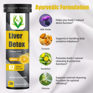 Tabletas Efervescentes para la Desintoxicación del Hígado de Marca Privada, 7 Hierbas Antiguas con Extracto de Semilla de Cardo Mariano, Estimulan el Metabolismo - Product Image 3