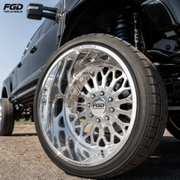 Jantes forgées sur mesure FGD Polish 24x14 22x14 26x14 -76mm Offset pour Chevrolet Silverado 2500/3500 HD 8x180 8x165.1 Bolt Pattern