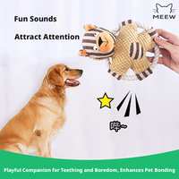 Jouet pour chien en corde nouée qui couine, résistant aux morsures, pour nettoyer les dents, jouet interactif pour animaux de compagnie pour chiens de taille moyenne à grande, réduit l'ennui