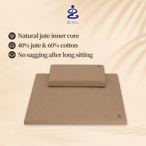 <span class=keywords><strong>Coussin</strong></span> <span class=keywords><strong>de</strong></span> méditation ergonomique carré en lin et coton respirant avec inclinaison <span class=keywords><strong>de</strong></span> 15 degrés - Product Image 2