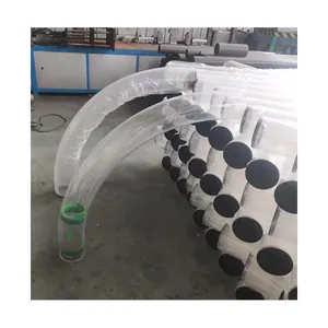 Venta de fábrica, curva de tubería de PVCU transparente, 90 grados, 110mm, 160mm para transporte de medicamentos