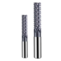 Brocas de Carburo Sólido para Fresado de Extremo de Maíz, Herramientas CNC de Grabado de Dientes Planos para Madera, PCB, PVC, Fresa de Fibra de Carbono