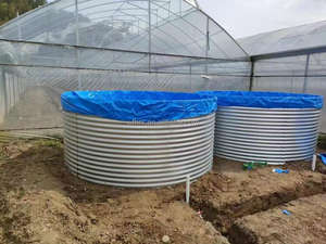 Équipement d'aquaculture en acier ondulé galvanisé SquareHot-Auge de réservoir d'eau chaude pour une agriculture efficace - Product Image 2