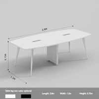 Ensemble de table et de chaises de conférence en bois moderne pour usage hôtelier, design et couleur personnalisables