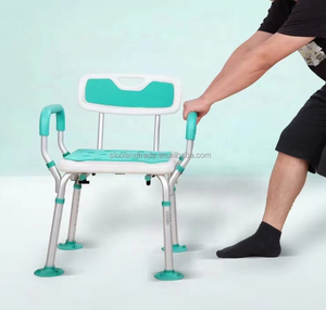 Silla de Ducha Plegable para Personas Mayores, con 6 Velocidades, Altura Ajustable, Antideslizante, con Capacidad para 125 kg, para Baño y Duchas - Product Image 4