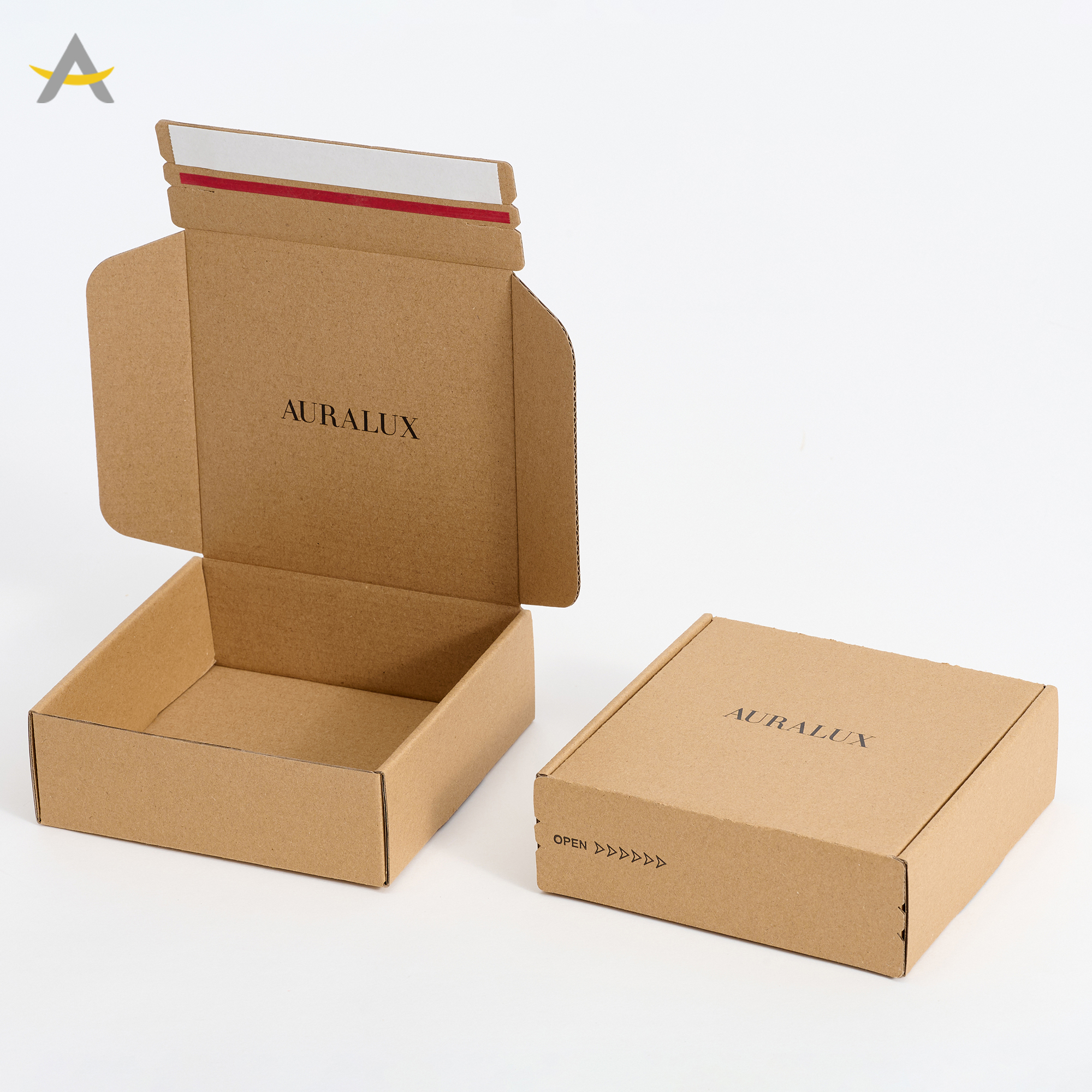 Auralux плоская упаковка складные коробки для рассылки ювелирных изделий из гофрированной бумаги