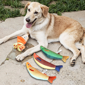 Juguete interactivo para gatos, forma de pez duradera, hierba gatera para masticar, suministros para mascotas, juguetes para gatos, bolsa de juguete de movimiento interactivo suave y suave - Product Image 1