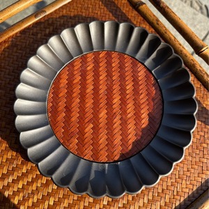 Alloy Bamboo Woven Teapot <b>Tray</b> 16cm Diameter Durable Table Decoration For Family Reunions Party - Product Image 1