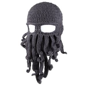 Vendite calde Crochet uomo donna polpo maschera barba cappello Cosplay <span class=keywords><strong>Beanie</strong></span> - Product Image 3