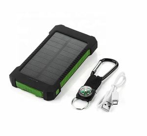 Chargeur <span class=keywords><strong>solaire</strong></span> étanche, 20000mAh, <span class=keywords><strong>batterie</strong></span> <span class=keywords><strong>externe</strong></span>, Power Bank, avec 2 Ports USB, LED, pour <span class=keywords><strong>Smartphone</strong></span>, Xiaomi - Product Image 1