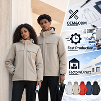 Veste d'hiver rembourrée à capuche coupe-vent et extensible avec logo personnalisé pour la randonnée – Fabricant