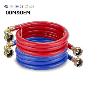 Hot And Cold Burst Proof Rubber Universal Fit 2 Pack 3/4 inch Washer Hoses Washing Machine Inlet Hose With Easy Installation - Product Image 1