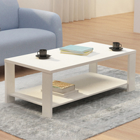 Table basse carrée en bois central, Design moderne et Simple, Table basse