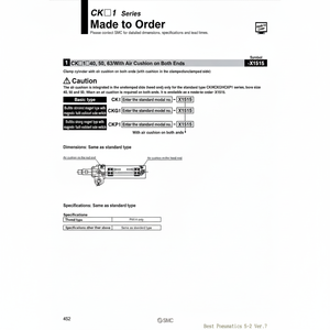 SMC Pneumatics Cilindro de abrazadera de - Product Image 1