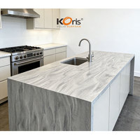 Plaque de surface solide en pierre artificielle acrylique Koris Premium à motif personnalisé, grande taille