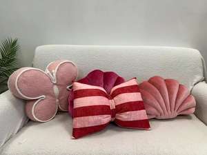 Bantal bentuk dekoratif lembut kustom kupu-kupu musim semi desain baru bantal berbentuk khusus - Product Image 6
