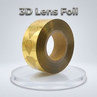 Rouleaux de film holographique 3D à effet visuel, feuille argentée, feuille à chaud, estampage à chaud, direct usine, pour boîtes cadeaux