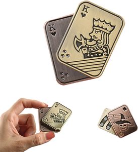 Dành cho người lớn giảm căng thẳng thần tài đồ chơi poker Thần Tài trượt thẻ kim loại EDC <span class=keywords><strong>Spinner</strong></span> giải nén kim loại ngón tay đồ chơi - Product Image 2