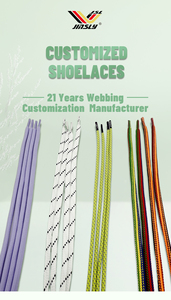 Chất béo dây giày rỗng rút dây nhiệt bọc dây rút dây giày aglet phẳng kim loại tái chế Poly drawcord ren lên giày - Product Image 2