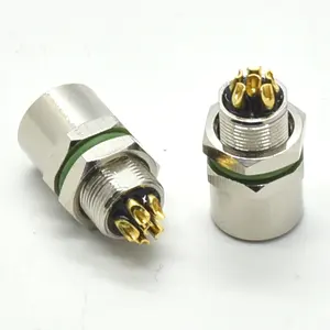 Connector Supplier Industrial Ip67 Aviation Waterproof Female 5 Pin Rear Fastened Socket M8 Connector