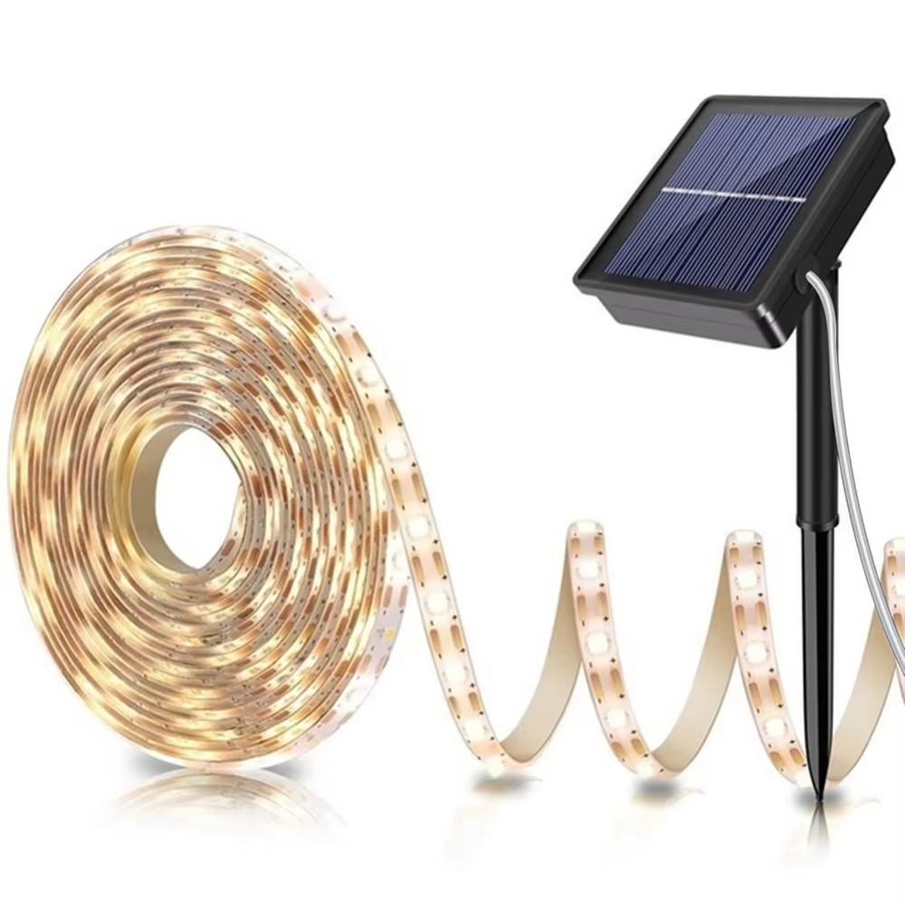Outdoor Solar Rechargeable Ip68 Waterproof Smd 2835 Rgb Silicone Flexible 5V Solar Strip Light with Remote Control · image 5