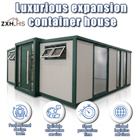Maison Modulaire Préfabriquée Conteneurisée 40 pieds 3 Chambres Luxe Hors Réseau Style Villa Solaire Extensible OEM Chine