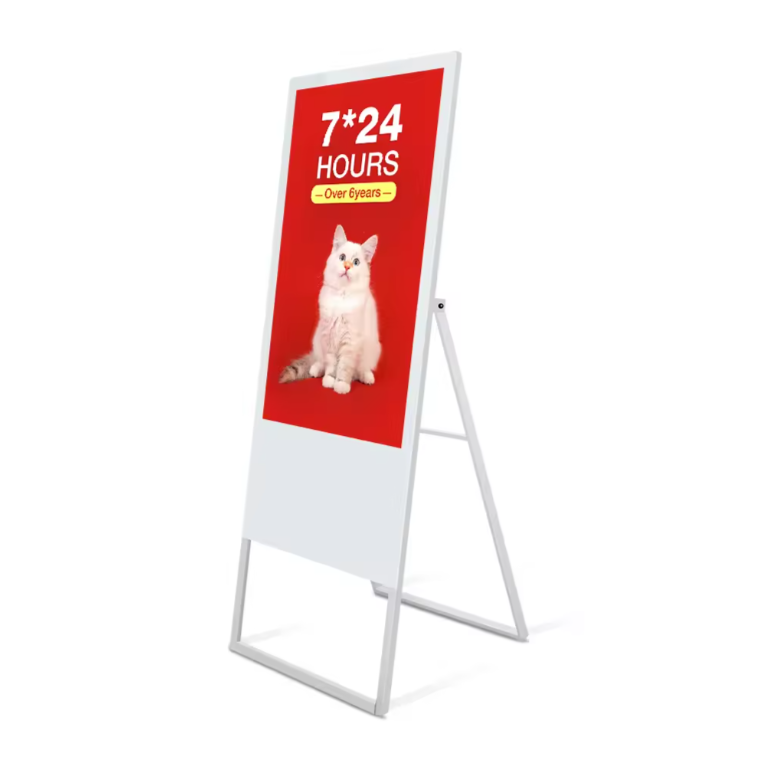 Floor Standing Moveable Foldable E-paper Propaganda Poster Advertising Lcd Digital Signage And Displays