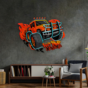 Letrero de neón Led con logotipo personalizado para tienda, decoración montada en la pared, tienda de coches, póster de estudio, iluminación Led para decoración de pared interior - Product Image 4