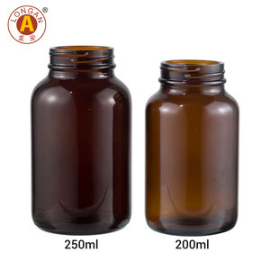 Bouteille en verre ambré givré à large ouverture avec pompe pour shampoing, lotion, savon liquide et détergent <span class=keywords><strong>lessive</strong></span> – Vente en gros - Product Image 6