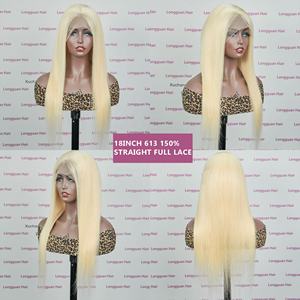 Longguan Usine En Gros 613 HD Pleine Dentelle Perruque De Cheveux Humains Blonde Perruque Longue Transparente Européenne Cheveux Suisse Dentelle 2 Pièce - Product Image 5
