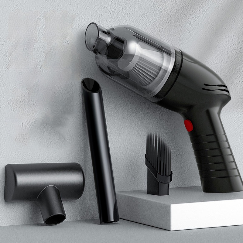 Dual-Use Wet & Dry Car Vacuum Cleaner with Powerful Wireless Charging USB Interior Cleaning Bag Storage-for Hotels and RVs