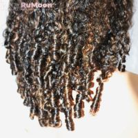 Perruque Lace Front HD Transparente en Cheveux Vierges Vietnamiens Bouclés Super Double Drawn, Densité 200%, avec Baby Hair et Frange, 18 Pouces