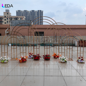 Arco de hierro curvado de tres postes LEDA Popular para decoración de bodas, telón de fondo para fiestas de cumpleaños - Product Image 5