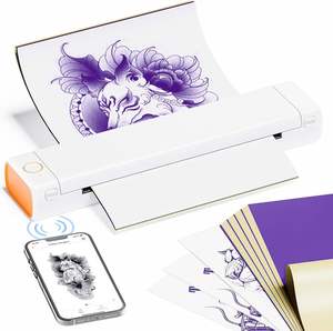 เครื่องพิมพ์ฉลากไร้สายบลูทูธ M08F สีขาว แบบพกพา ขนาด A4 ไม่ต้องใช้หมึก พิมพ์ความร้อนโดยตรง สำหรับสติกเกอร์สักลาย เครื่องพิมพ์พกพา - Product Image 3