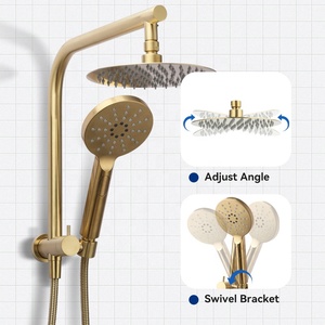Factory Supply Watermark Wels <strong>Hand</strong> <strong>Held</strong> <strong>Shower</strong> <strong>Head</strong> <strong>Shower</strong> Mixer Watermark Brushed Gold Bathroom Faucet - Product Image 3