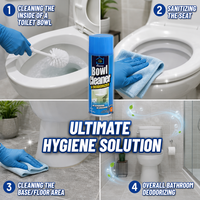 Nettoyant WC professionnel sans éponge avec action moussante hautement active pour l'élimination profonde des taches d'urine