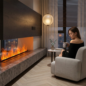 <span class=keywords><strong>Cheminée</strong></span> à vapeur d'eau atomisée sans chaleur, flamme simulée sans rayonnement, pour la famille, la chambre d'enfant, l'appartement, la décoration de la maison - Product Image 2