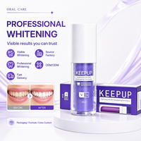 Dentifrice Correcteur de Couleur Violet V34 Marque Privée, Éliminateur d'Odeurs, Haleine Fraîche, Sérum de Santé Buccale