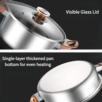 Lovfe FACTORY Vente en Gros 12 Pièces Batterie de Cuisine Antiadhésive en Acier Inoxydable Compatible Induction