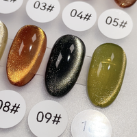 Vernis à ongles gel UV liquide longue tenue HEMA TPO Free Jelly Brown Brownie Cat Eye French, non toxique, pour manucure et nail art, avec logo