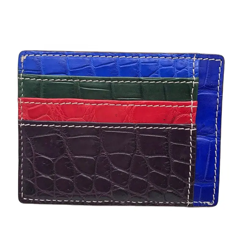 Luxury leather Card case and accessories crocodile leather skin card holder wholesales